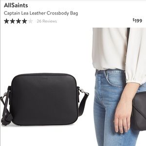 AllSaints Captain Lea Leather Crossbody Bag